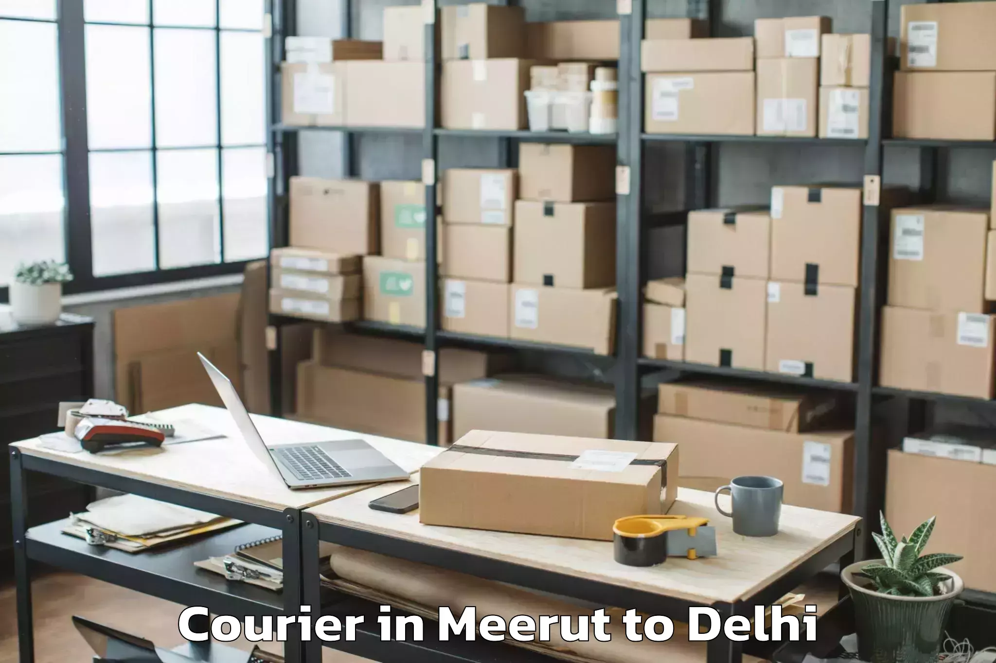 Easy Meerut to Westend Mall Delhi Courier Booking